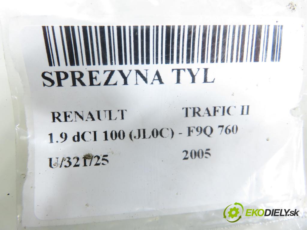 RENAULT TRAFIC II Autobus (JL) BUS 2005 74,00 1.9 dCI 100 (JL0C) - F9Q 760 1870,00 Pružina zadné 