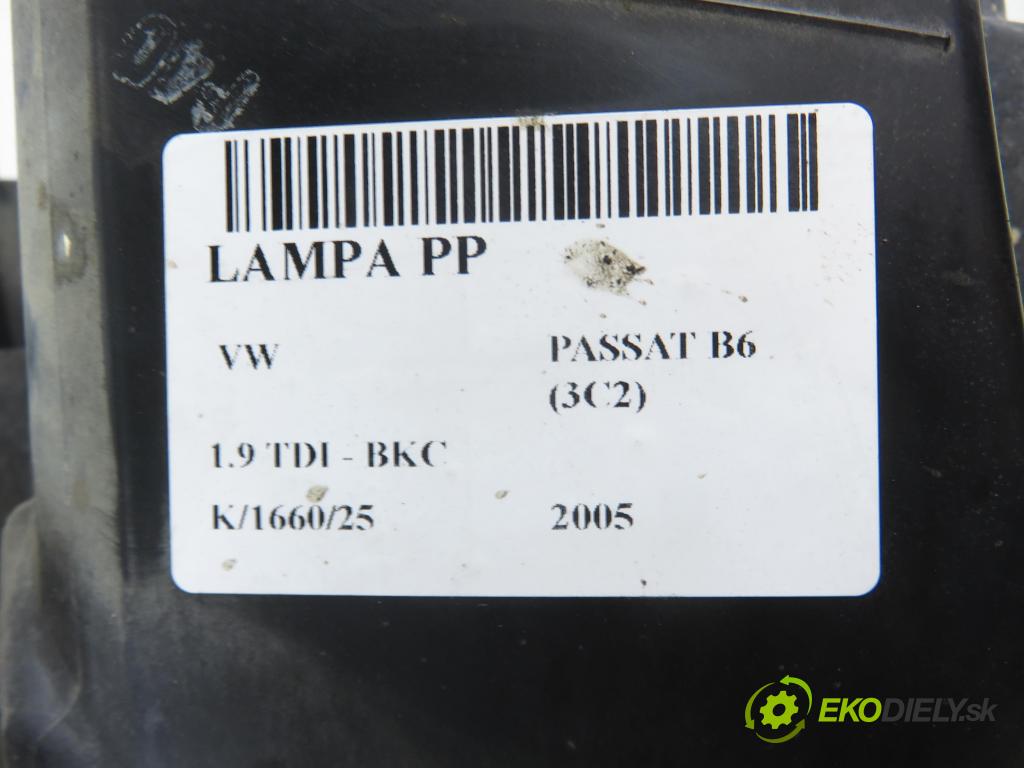 VW PASSAT B6 (3C2) SEDAN 2005 77,00 1.9 TDI PD 105 - BKC 1896,00 Svetlo PP 3C0941006J