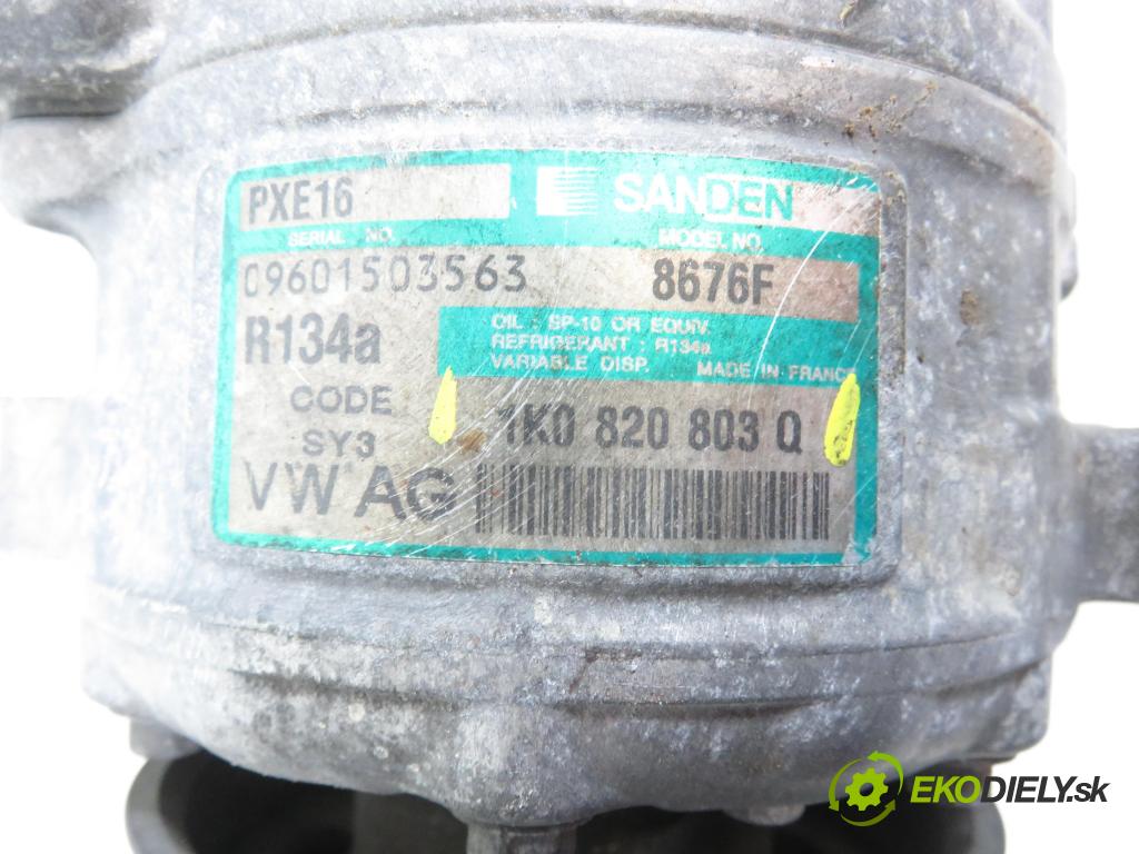 VW PASSAT B6 (3C2) SEDAN 2005 77,00 1.9 TDI PD 105 - BKC 1896,00 KOMPRESOR: klimatizace 1K0820803Q (Kompresor klimatizace)