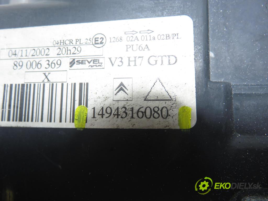 CITROEN C8 (EA_, EB_) MINIVAN 2002 0,00 2.0 HDi - RHT (DW10ATED4) 1997,00 Svetlo LP 1494316080