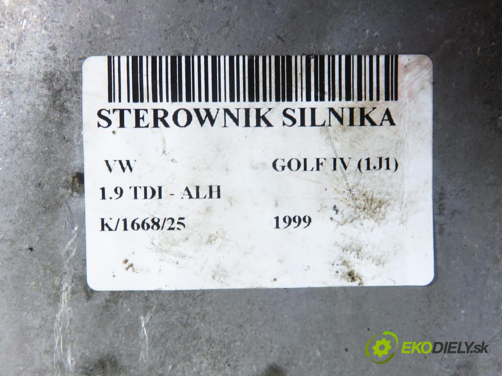 VW GOLF IV (1J1) HB 1999 66,00 1.9 TDI 90 - ALH 1896,00 Riadiaca jednotka Motor 038906018AE ; 0281001851
