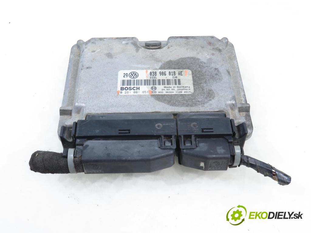 VW GOLF IV (1J1) HB 1999 66,00 1.9 TDI 90 - ALH 1896,00 Riadiaca jednotka Motor 038906018AE ; 0281001851