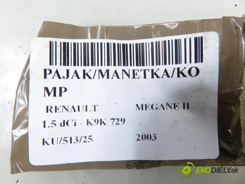 RENAULT MEGANE II (BM0/1_, CM0/1_) HB 2003 74,00 1.5 dCi - K9K 729 1461,00 páčka/prepínač 8200216459