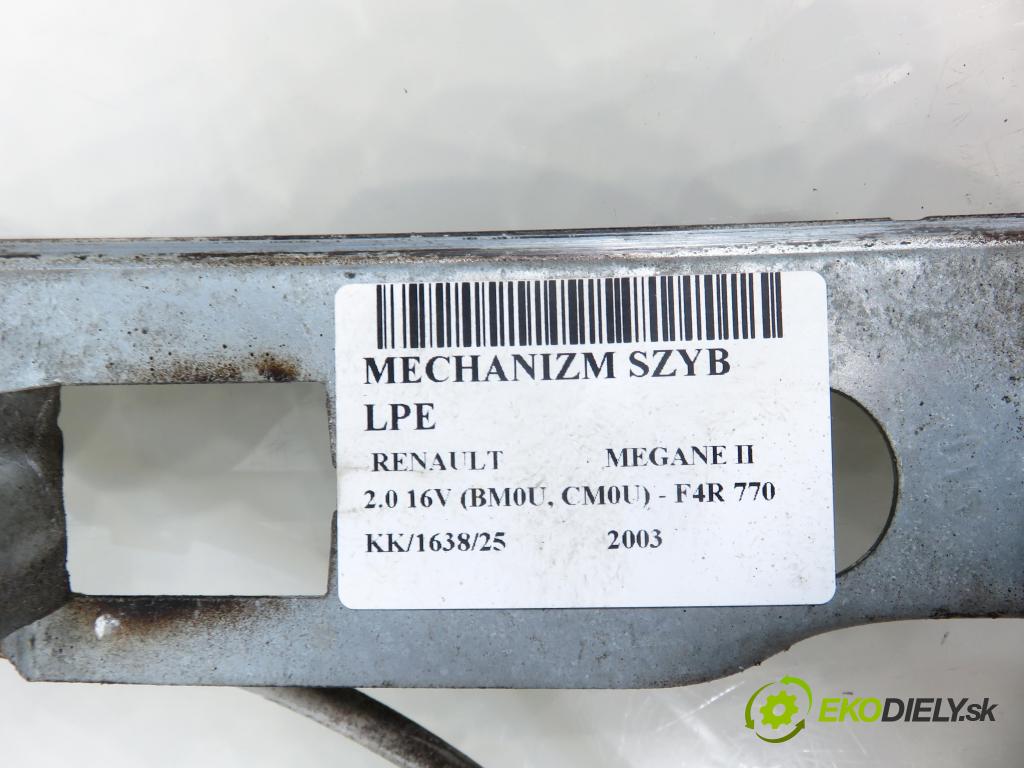 RENAULT MEGANE II (BM0/1_, CM0/1_) HB 2003 99,00 2.0 16V 135 - F4R 770 1998,00 Mechanizmus okien 128000471