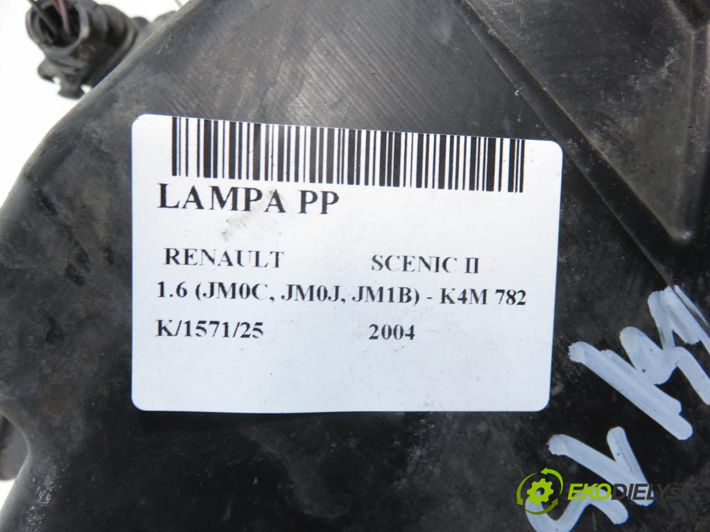 RENAULT SCENIC II (JM0/1_) MINIVAN 2004 83,00 1.6 (JM0C, JM0J, JM1B) - K4M 782 1598,00 Svetlo PP