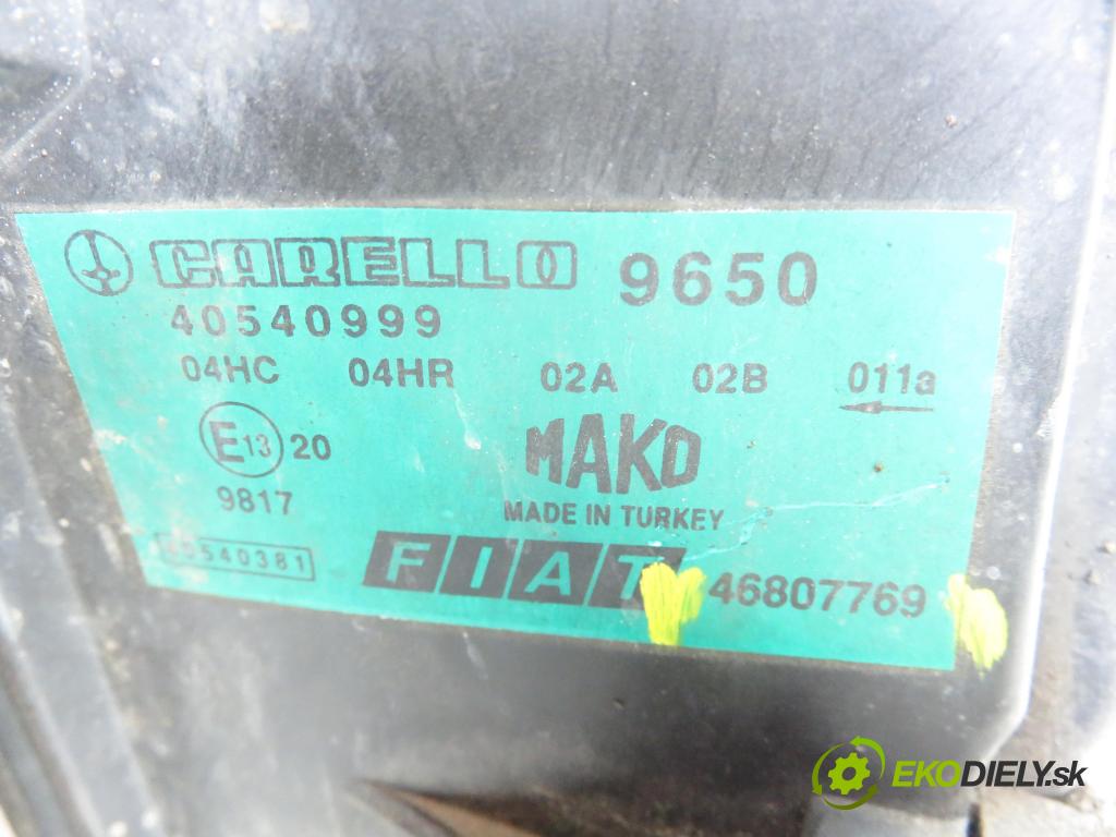 FIAT DOBLO nadwozie wielkoprzestrzenne (MPV) (119_, 223_) KOMBIVAN 2003 74,00 1.9 JTD (223AXE1A) - 223 B2.000 1910,00 Svetlo PP 46807769