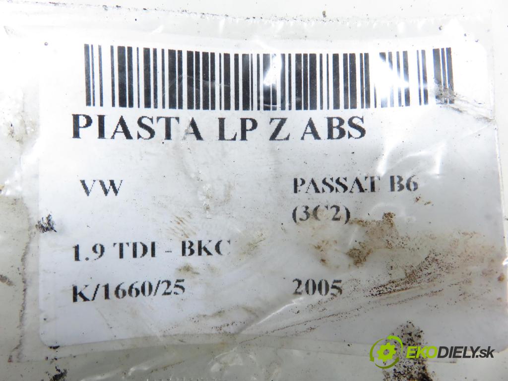 VW PASSAT B6 (3C2) SEDAN 2005 77,00 1.9 TDI PD 105 - BKC 1896,00 náboj LP ABS 