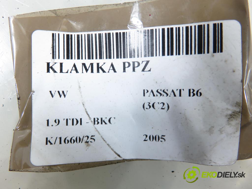 VW PASSAT B6 (3C2) SEDAN 2005 77,00 1.9 TDI PD 105 - BKC 1896,00 Kľučka 3C0837886e