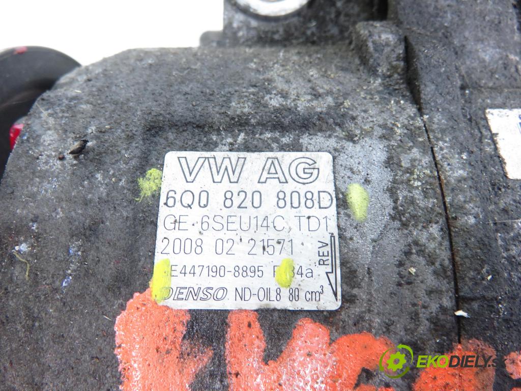 VW POLO (9N_) HB 2008 59,00 1.4 TDI - BNV 1422,00 KOMPRESOR: klimatizace 6Q0820808D ; 4471908895 (Kompresor klimatizace)