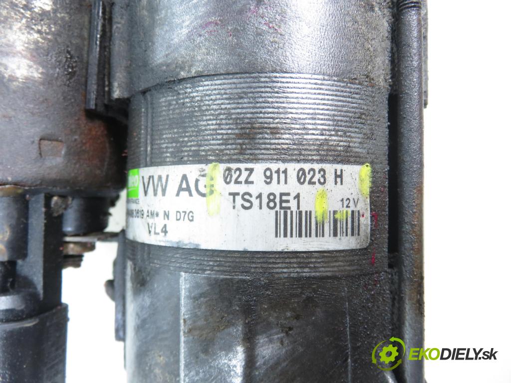 VW POLO (9N_) HB 2008 59,00 1.4 TDI - BNV 1422,00 startér 02Z911023H ; TS18E1 (Startér)
