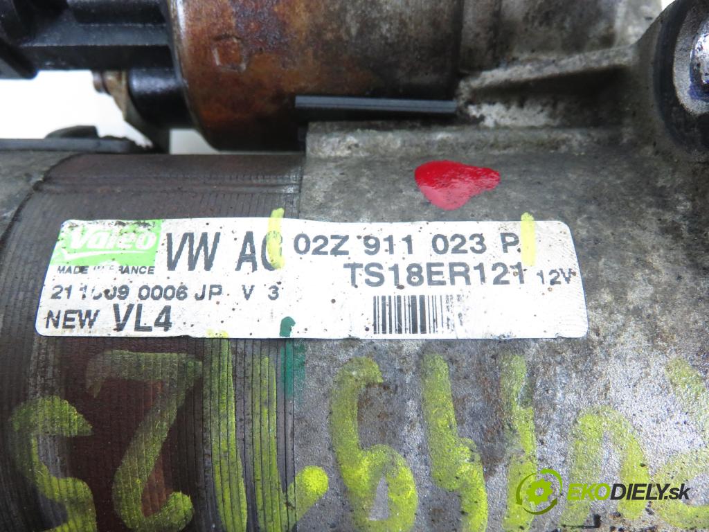 SEAT IBIZA IV (6J5, 6P1) HB 2010 66,00 1.6 TDI - CAYB 1598,00 startér 02Z911023P (Startér)