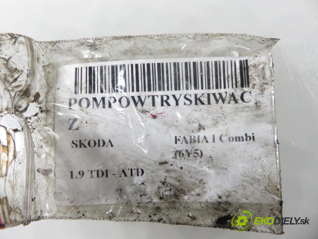 SKODA FABIA I Combi (6Y5) KOMBI 2002 74,00 1.9 TDI - ATD 1896,00 Vstrekovač 038130073AJ ; 0414720037 (Vstrekovač paliva)