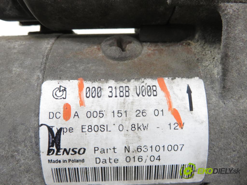 SMART FORTWO Coupe (450) HB 2004 45,00 0.7 (450.352, 450.332) - M 160.920 698,00 Štartér 63101007 ; 0003188V008 (Štartér)