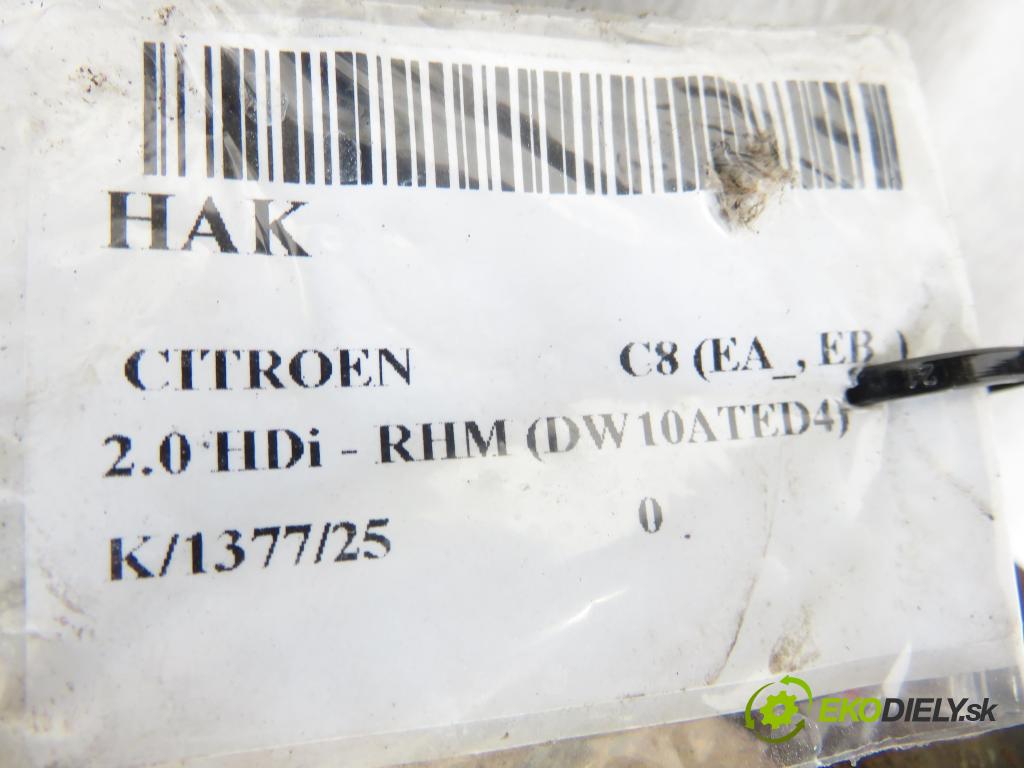 CITROEN C8 (EA_, EB_) MINIVAN 2005 79,00 2.0 HDi - RHM (DW10ATED4) 1997,00 Hák 027911
