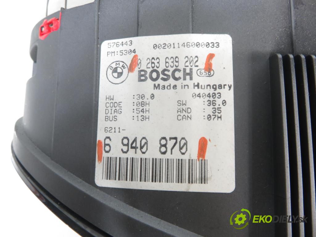 BMW 3 (E46) SEDAN 2004 110,00 320 d 150 - M47 D20 (204D4) 1995,00 Prístrojovka elektrický 0263639202 ; 6940870