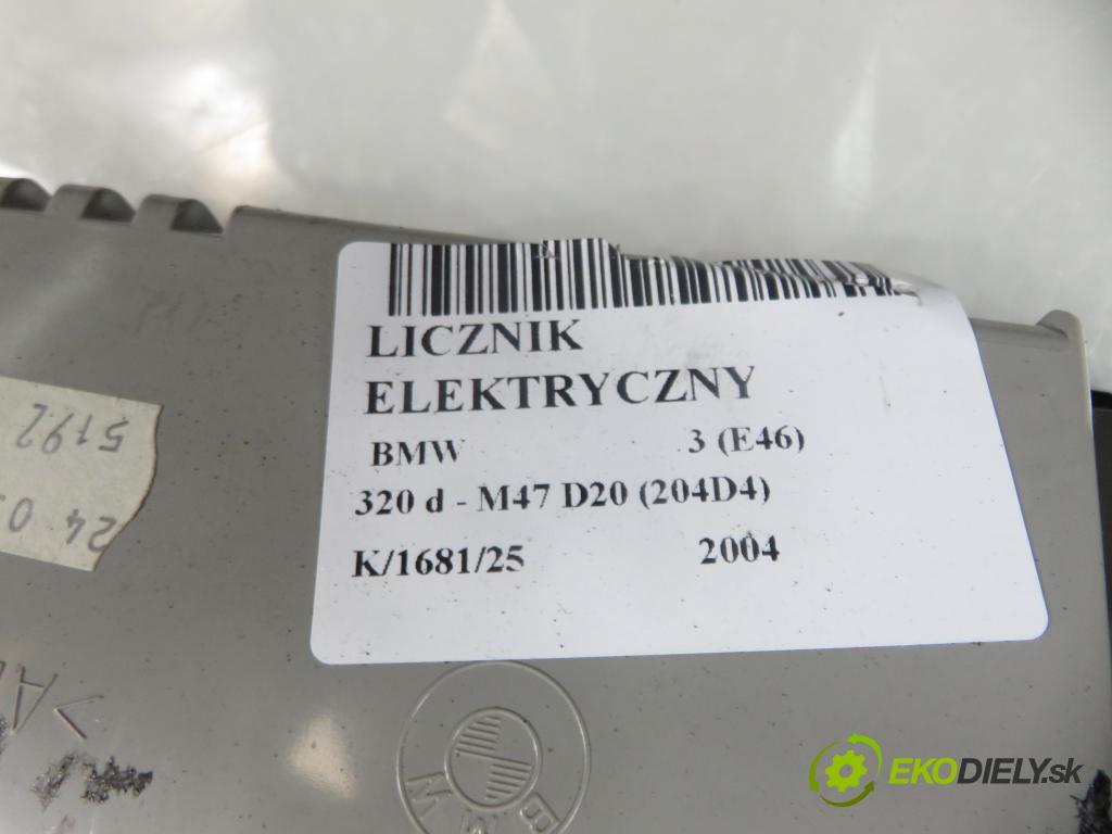 BMW 3 (E46) SEDAN 2004 110,00 320 d 150 - M47 D20 (204D4) 1995,00 Prístrojovka elektrický 0263639202 ; 6940870