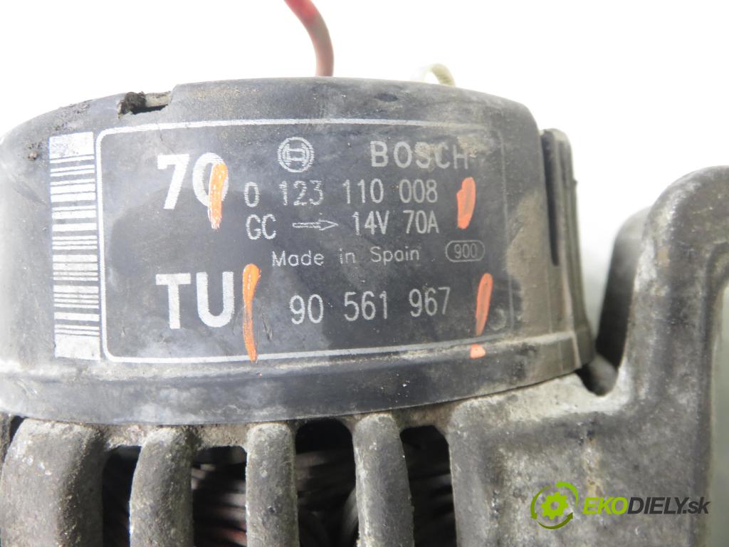 OPEL CORSA B (S93) HB 2000 48,00 1.2 i 16V - X 12 XE 1199,00 Alternátor 90561967 ; 0123110008 (Alternátor)