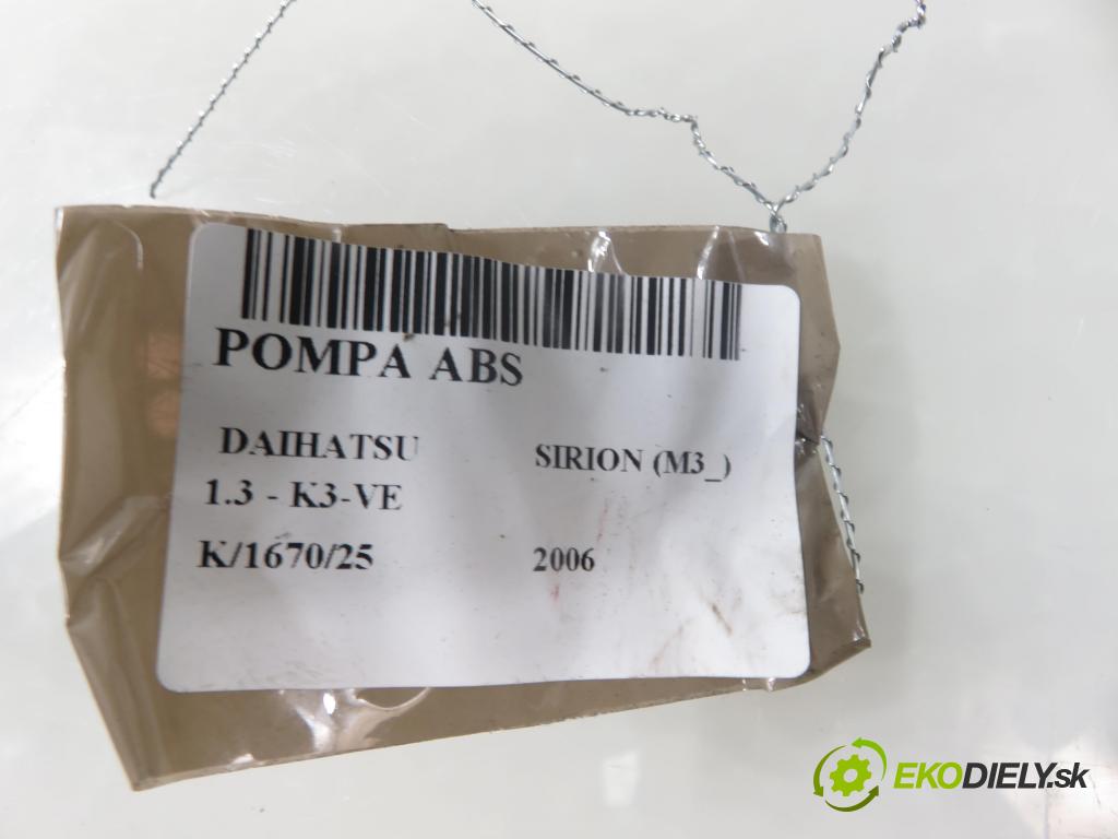DAIHATSU SIRION (M3_) HB 2006 0,00 1.3 - K3-VE 1298,00 Pumpa ABS 06210904963 ; 44510B1010 ; 895401010 (Pumpa ABS)