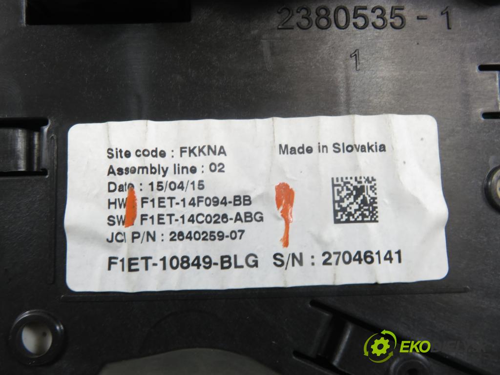 FORD FOCUS III Turnier KOMBI 2015 88,00 1.5 TDCi - XWDA 1499,00 Prístrojovka elektrický F1ET14F094BB ; F1ET14C026ABG