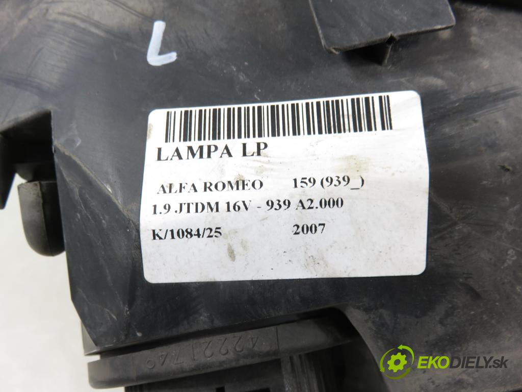 ALFA ROMEO 159 (939_) SEDAN 2007 110,00 1.9 JTDM 16V - 939 A2.000 1910,00 Svetlo LP 60683988