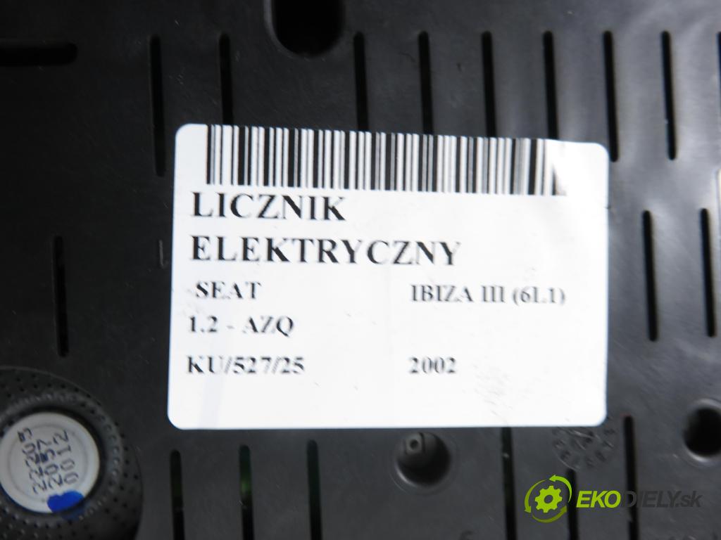SEAT IBIZA III (6L1) HB 2002 47,00 1.2 12V - AZQ 1198,00 Prístrojovka elektrický 6L0920801 ; 110080104009A