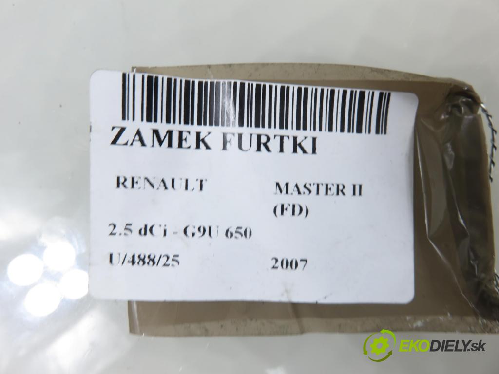 RENAULT MASTER II Skrzynia (FD) FURGON 2007 88,00 2.5 dCi 120 - G9U 650 2464,00 zámok dvierka 352464