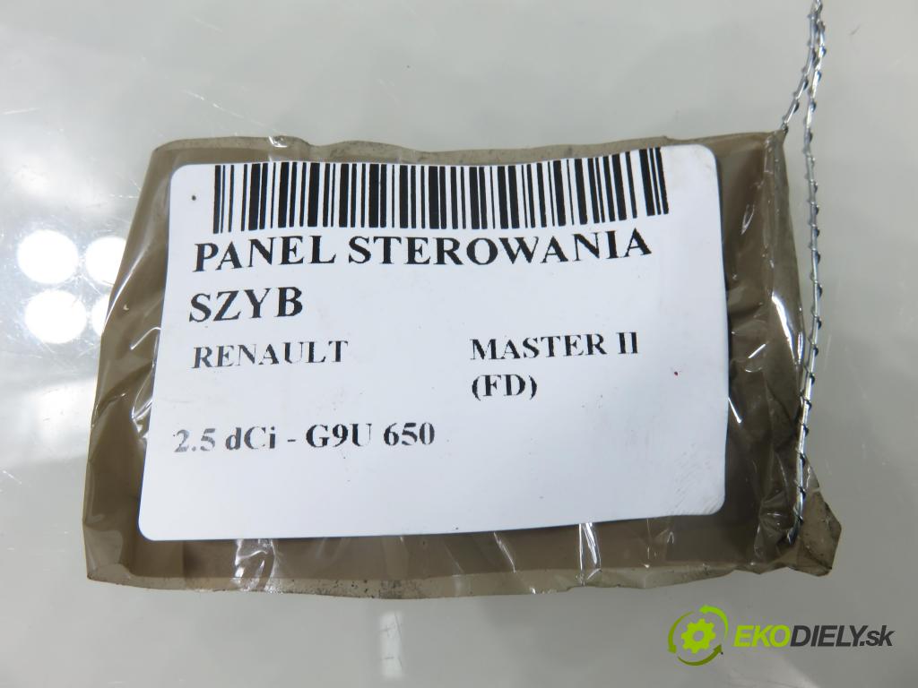 RENAULT MASTER II Skrzynia (FD) FURGON 2007 88,00 2.5 dCi 120 - G9U 650 2464,00 Panel ovládania okien 8200206602
