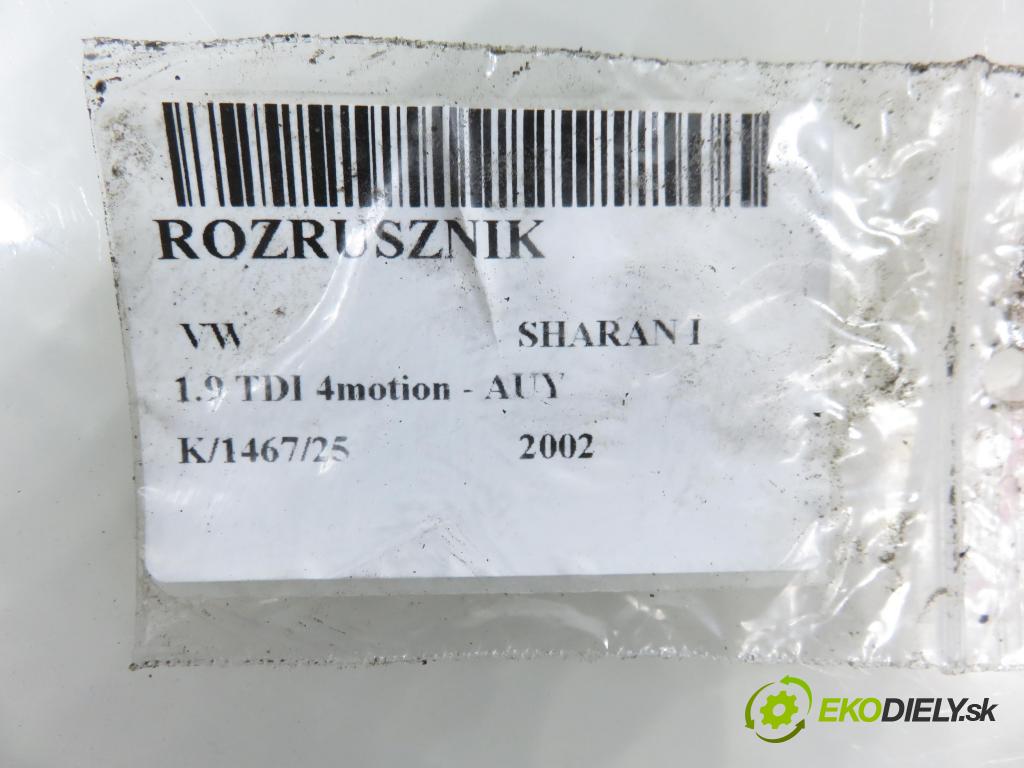 VW SHARAN (7M8, 7M9, 7M6) MINIVAN 2002 85,00 1.9 TDI PD 115 4motion - AUY 1896,00 Štartér 0001125048 ; 02M911023F (Štartér)