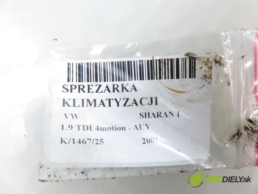 VW SHARAN (7M8, 7M9, 7M6) MINIVAN 2002 85,00 1.9 TDI PD 115 4motion - AUY 1896,00 KOMPRESOR: klimatizace 7M3820803A (Kompresor klimatizace)