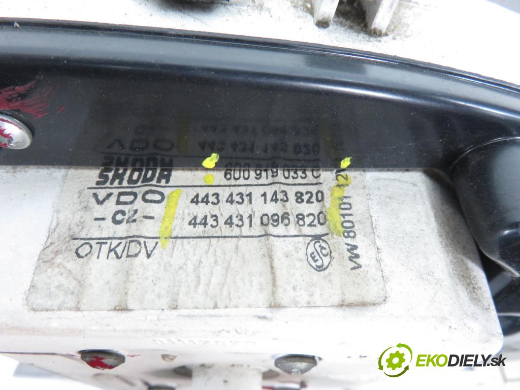 SKODA FELICIA I kombi (6U5) KOMBI 1999 47,00 1.9 D - AEF 1896,00 Prístrojovka na ODKAZ: 443431143820 ; 4434311096820 ; 6Q0919033C