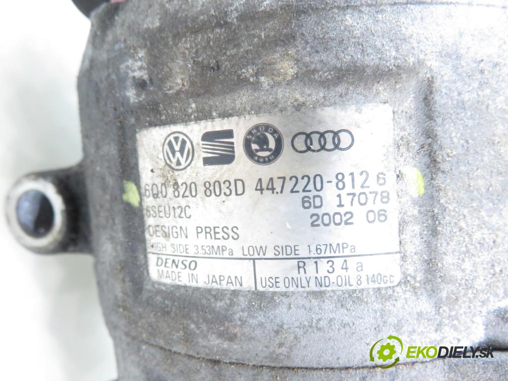 SEAT IBIZA III (6L1) HB 2002 47,00 1.2 12V - AZQ 1198,00 KOMPRESOR: klimatizace 6Q0820803G ; 4472208126 (Kompresor klimatizace)