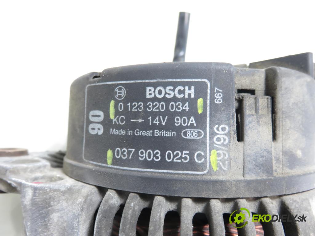 AUDI A3 (8L1) HB 1996 92,00 1.8 - AGN 1781,00 Alternátor 037903025C ; 0123320034 (Alternátor)