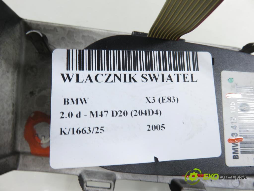 BMW X3 (E83) SUV 2005 110,00 2.0 d 150 - M47 D20 (204D4) 1995,00 prepínač svetlá 3415105