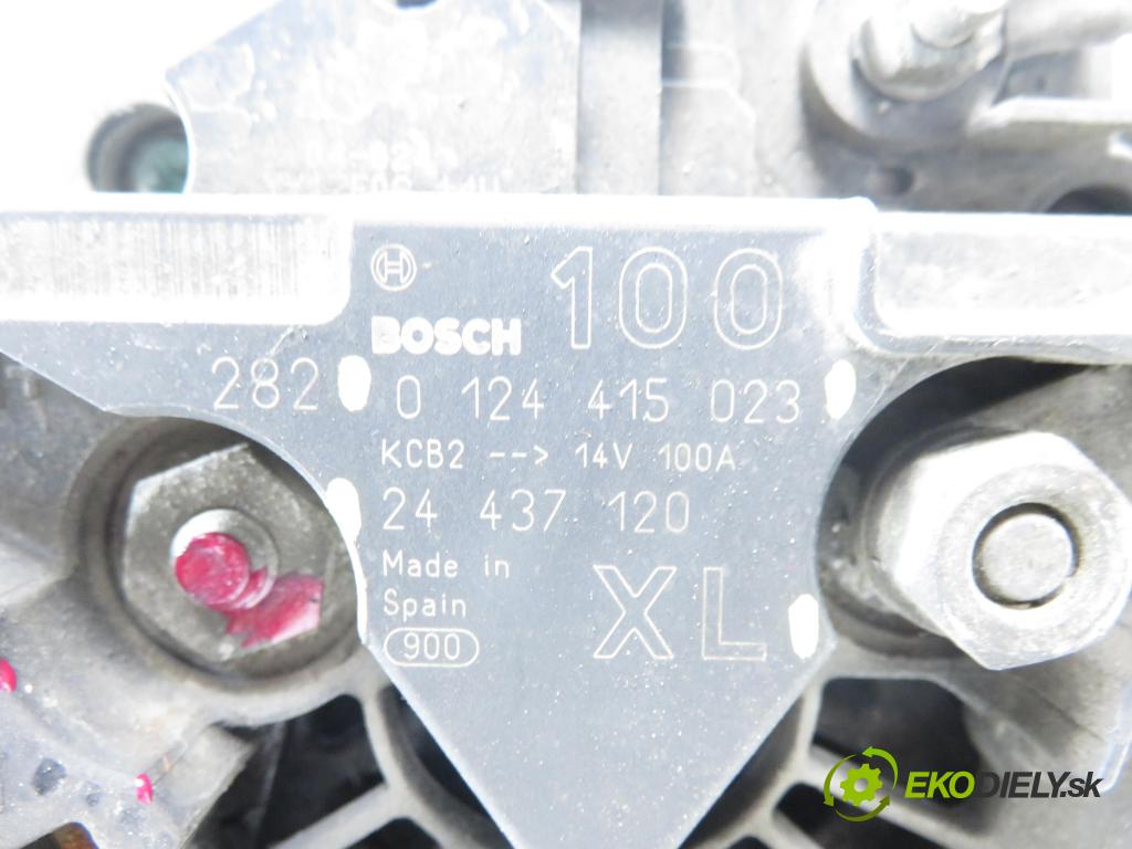 OPEL CORSA C (X01) HB 2001 43,00 1.0 12V 58 - Z 10 XE 973,00 Alternátor 24437120 ; 24437120XL ; 0124415023 (Alternátor)