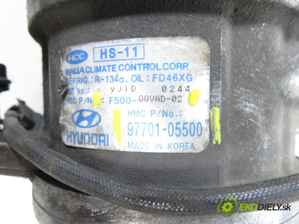 HYUNDAI ATOS PRIME (MX) HB 2004 40,00 1.0 i - G4HC 999,00 KOMPRESOR: klimatizace 9770105500 ; F500QQVAD02 (Kompresor klimatizace)