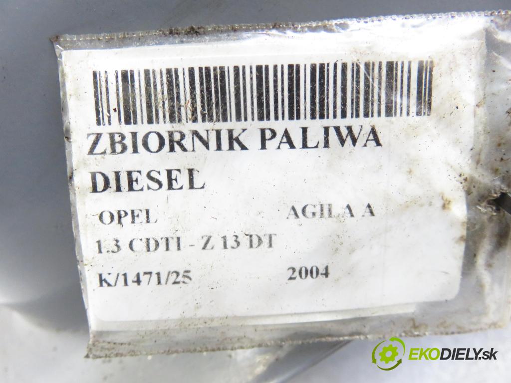 OPEL AGILA (A) (H00) HB 2004 51,00 1.3 CDTI - Z 13 DT 1248,00 Nádržka paliva diesel