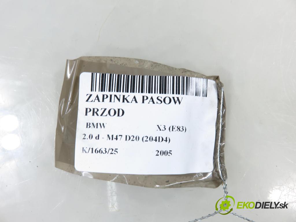 BMW X3 (E83) SUV 2005 110,00 2.0 d 150 - M47 D20 (204D4) 1995,00 zapínače pásov predný 33027345 ; 33027346