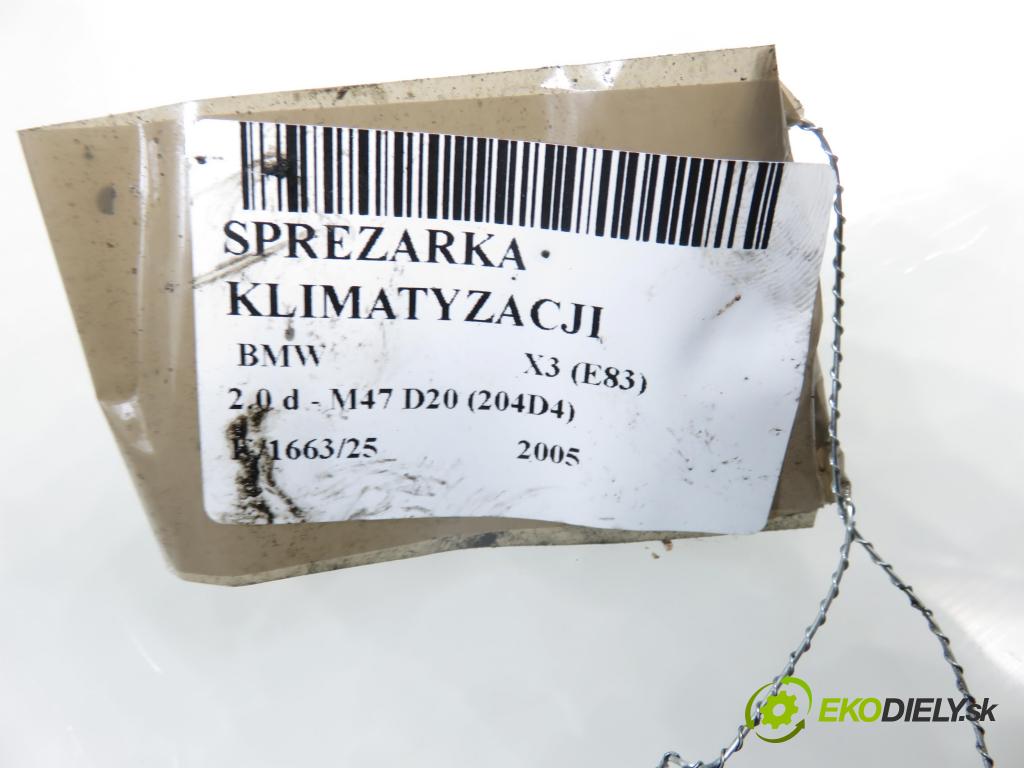 BMW X3 (E83) SUV 2005 110,00 2.0 d 150 - M47 D20 (204D4) 1995,00 KOMPRESOR: klimatizace 690564308 (Kompresor klimatizace)