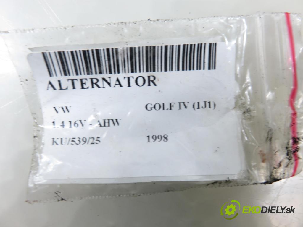 VW GOLF IV (1J1) HB 1998 55,00 1.4 16V - AHW 1390,00 Alternátor  (Alternátor)