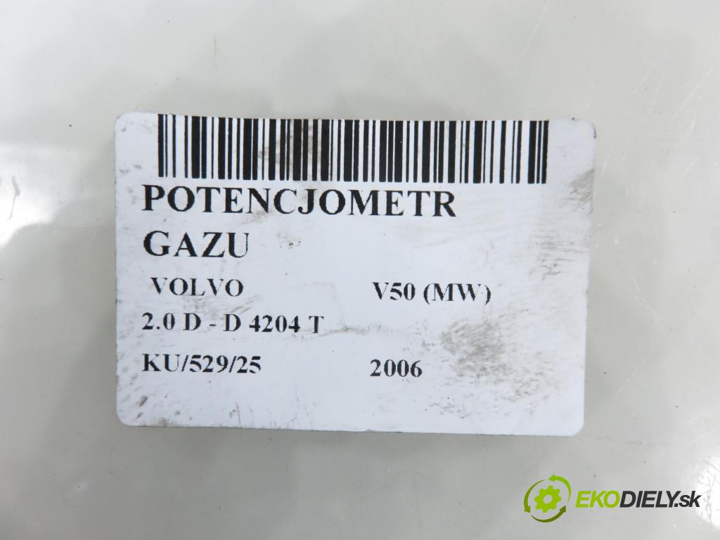 VOLVO V50 (MW) KOMBI 2006 100,00 2.0 D 136 - D 4204 T (PSA) 1997,00 Potenciometer plynu 4M519F836AH ; 6PV00864101 (Potenciometer plynového pedálu)