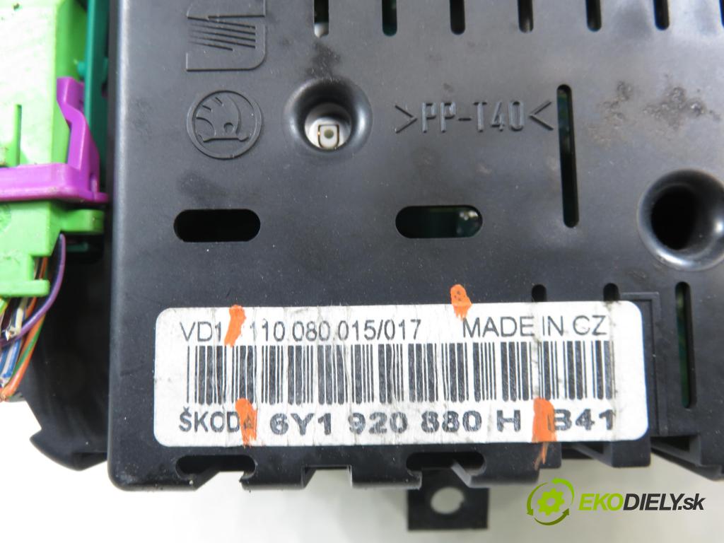 SKODA FABIA I (6Y2) HB 2003 74,00 1.9 TDI PD 100 - ATD 1896,00 Prístrojovka elektrický 6Y1920880H ; 110080015017