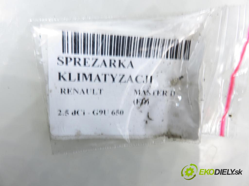 RENAULT MASTER II Skrzynia (FD) FURGON 2007 88,00 2.5 dCi 120 - G9U 650 2464,00 KOMPRESOR: klimatizace 6560630 (Kompresor klimatizace)