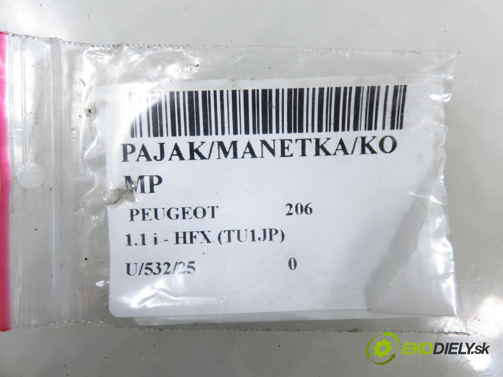 PEUGEOT 206 liftback (2A/C) HB 2004 440,00 1.1 i - HFX (TU1JP) 1124,00 páčka/prepínač 96605679XT