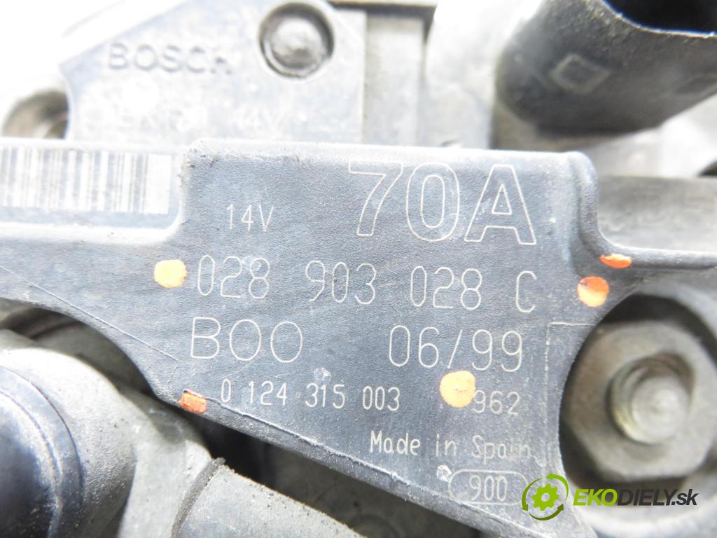VW GOLF IV (1J1) HB 1999 74,00 1.6 - AKL 1595,00 Alternátor 028903028C ; 0124315003 (Alternátor)