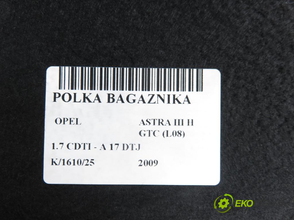 OPEL ASTRA H GTC (L08) HB 2009 81,00 1.7 CDTI - A 17 DTJ 1686,00 POLKA: kufor 13181587