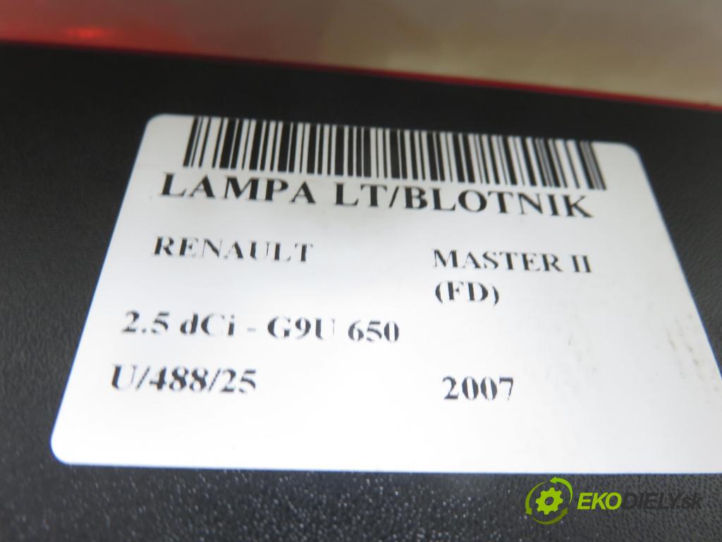 RENAULT MASTER II Skrzynia (FD) FURGON 2007 88,00 2.5 dCi 120 - G9U 650 2464,00 Svetlo ľavé zadné M511239