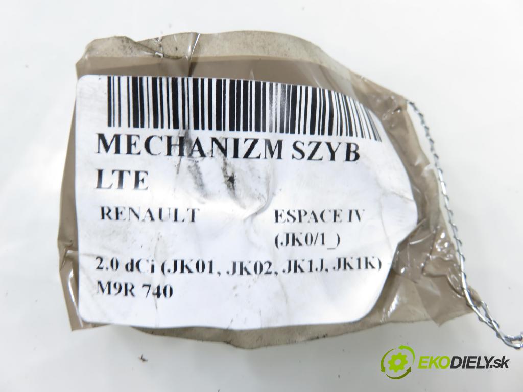 RENAULT ESPACE IV (JK0/1_) MINIVAN 2007 110,00 2.0 dCi 150 - M9R 740 1995,00 Mechanizmus okien 8200305724