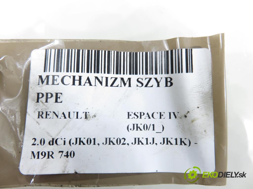 RENAULT ESPACE IV (JK0/1_) MINIVAN 2007 110,00 2.0 dCi 150 - M9R 740 1995,00 Mechanizmus okien 116094