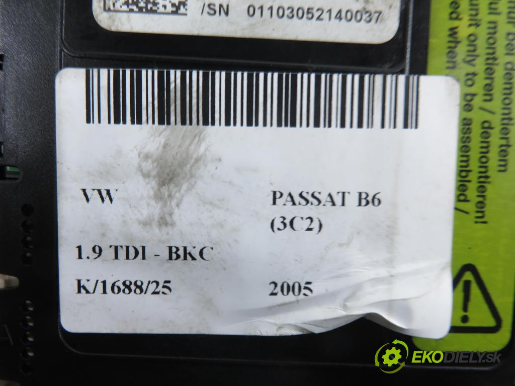 VW PASSAT B6 (3C2) SEDAN 2005 77,00 1.9 TDI PD 105 - BKC 1896,00 PAKA/ŘAZENÍ/SADA: 3C5953513C ; 3C0953549A ; 3C0959653