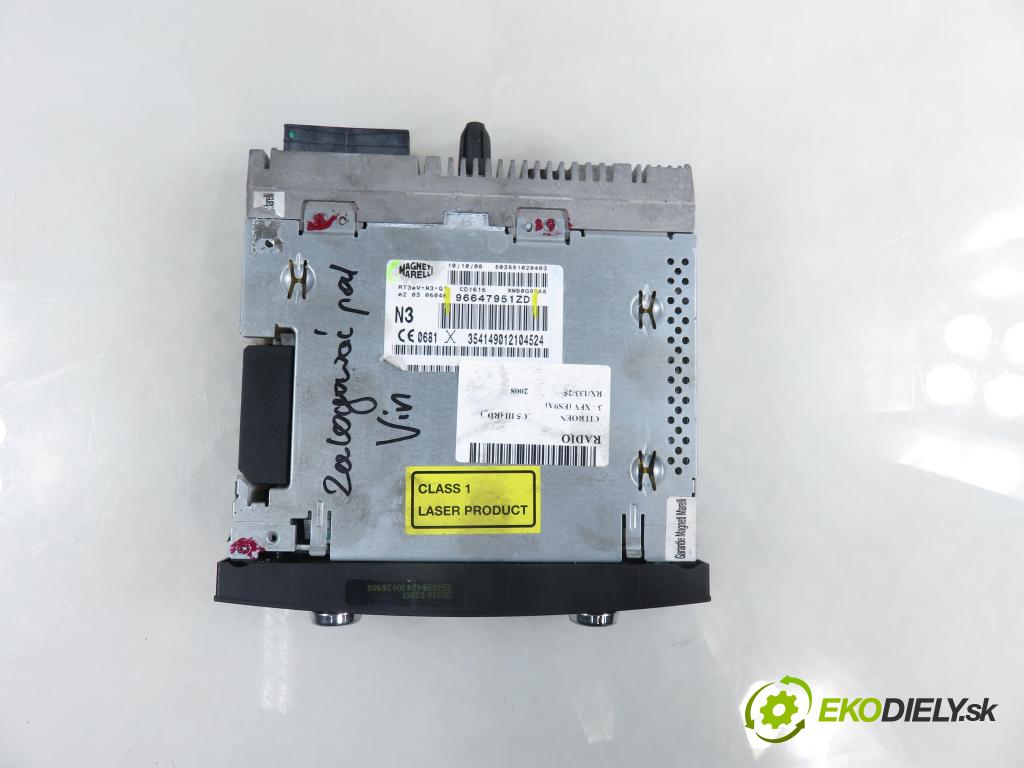CITROEN C5 III (RD_) SEDAN 2008 155,00 3.0 V6 211 - XFV (ES9A) 2946,00 RADIO CD 96647951ZD